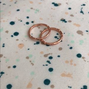 Dainty Round Stone Ring Dipped In RoseGold...